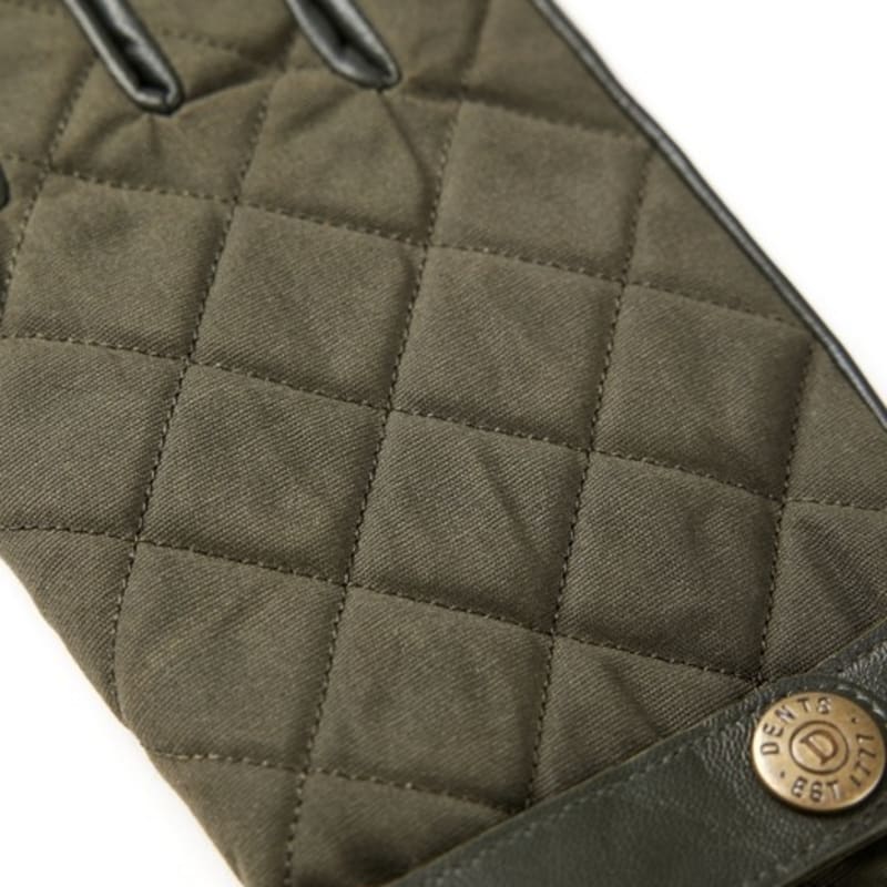 DENTS Bruton Touchscreen Men's Leather Gloves - Olive