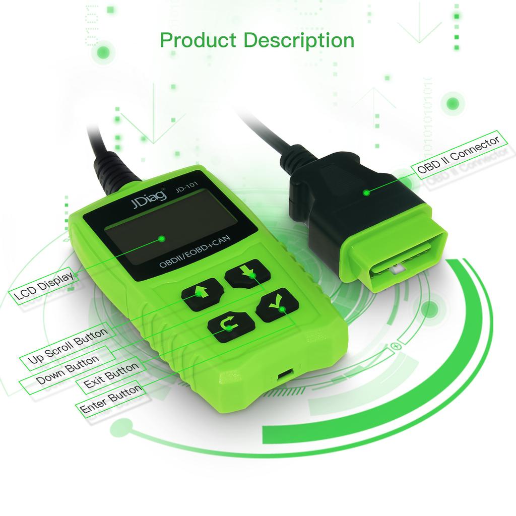 Buy JDiag JD101 Obd Code Reader of Automobile Fault Scanner at