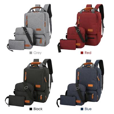 3pcs Backpack Set Women Men Laptop Backpack Shoulder Bag Small Pocket for Travel School Business AVE