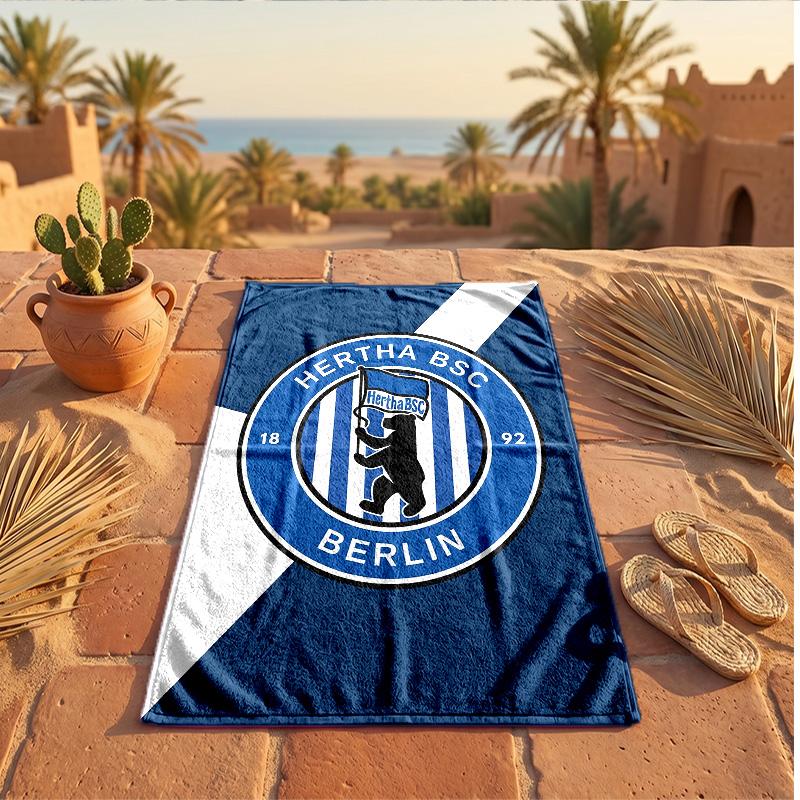 Hertha bsc FC Stampa Microfibra Asciugamano da Spiaggia Asciugatura Rapida Assorbente Grande Asciugamano per Spiaggia Nuoto Viaggio