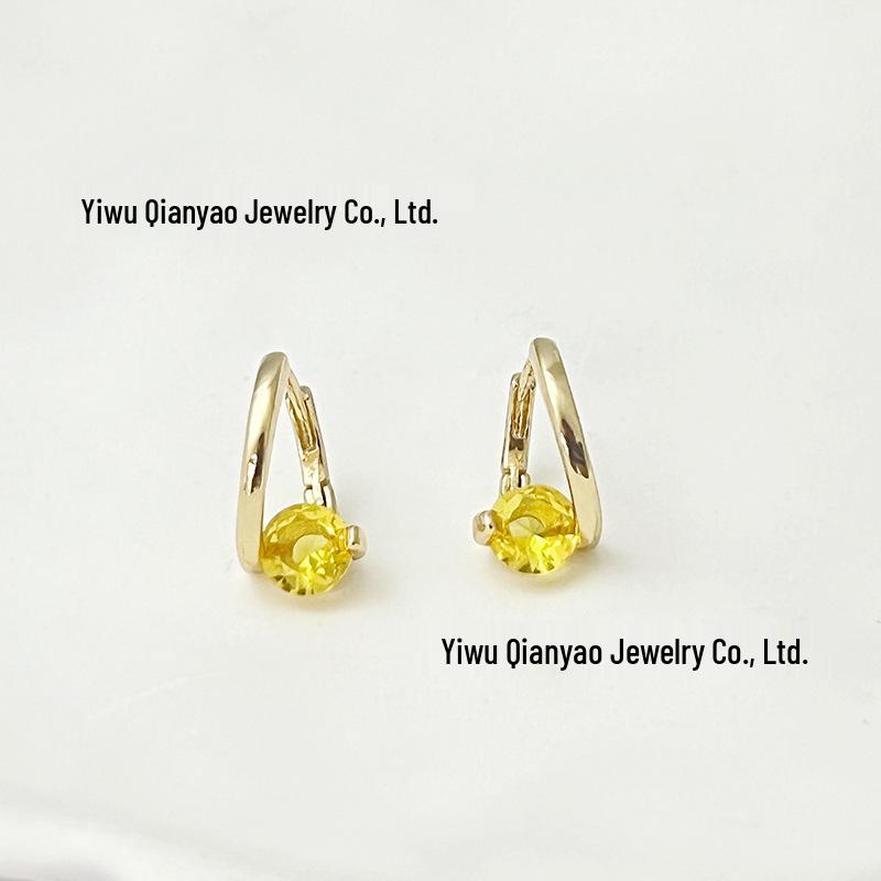 Pendientes Geométricos Coreanos de Circonita: Diseño Elegante, Versátil, Minimalista