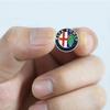 WAJDS1 14mm Aluminium Metal Car Styling Remote Key Stickers For Alfa Romeo 156 159 147 4C 8C 166 Giulia Giulietta Mito Stelvio Spider