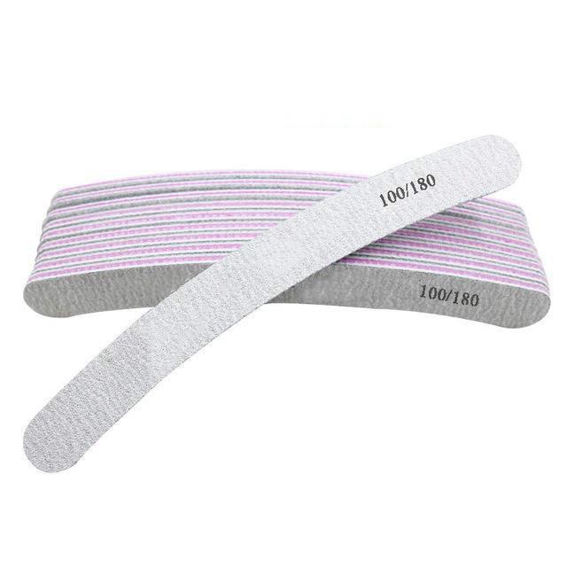 

10 шт. Пилочка для ногтей 100/180 шлифовальный буферный блок для педикюра, маникюра, полировки, инструменты для красоты, профессиональные пилки для ногтей 10Pcs