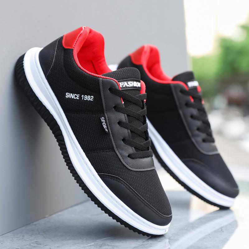 Men's shoes summer new lace-up men's casual sports shoes fashionable breathable versatile mesh running shoes men
