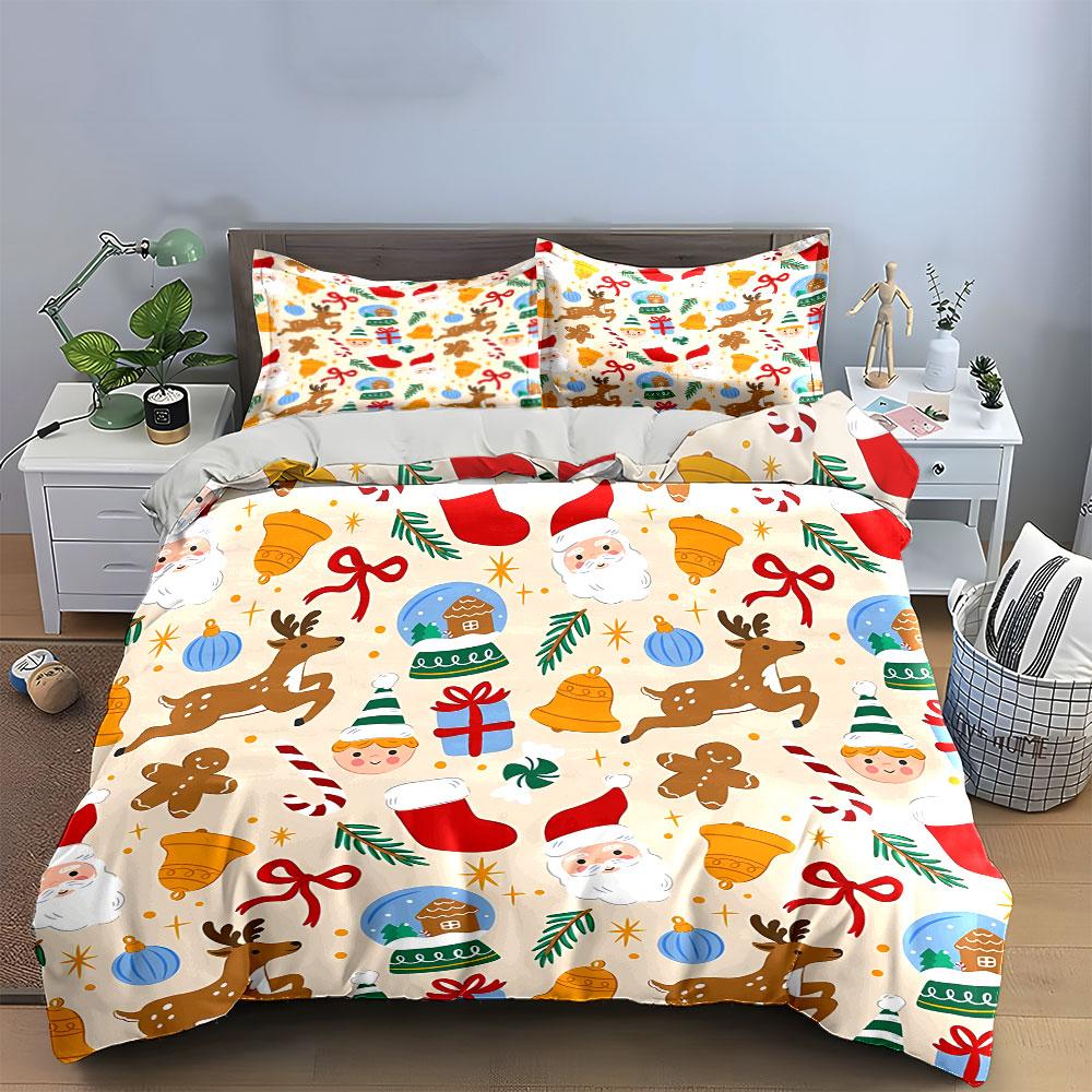Colorful Cat Pattern Design Bedding Duvet Cover Set Duvet Cover Pillowcases (1*Duvet Cover 2*Pillowcases, without duvet insert)