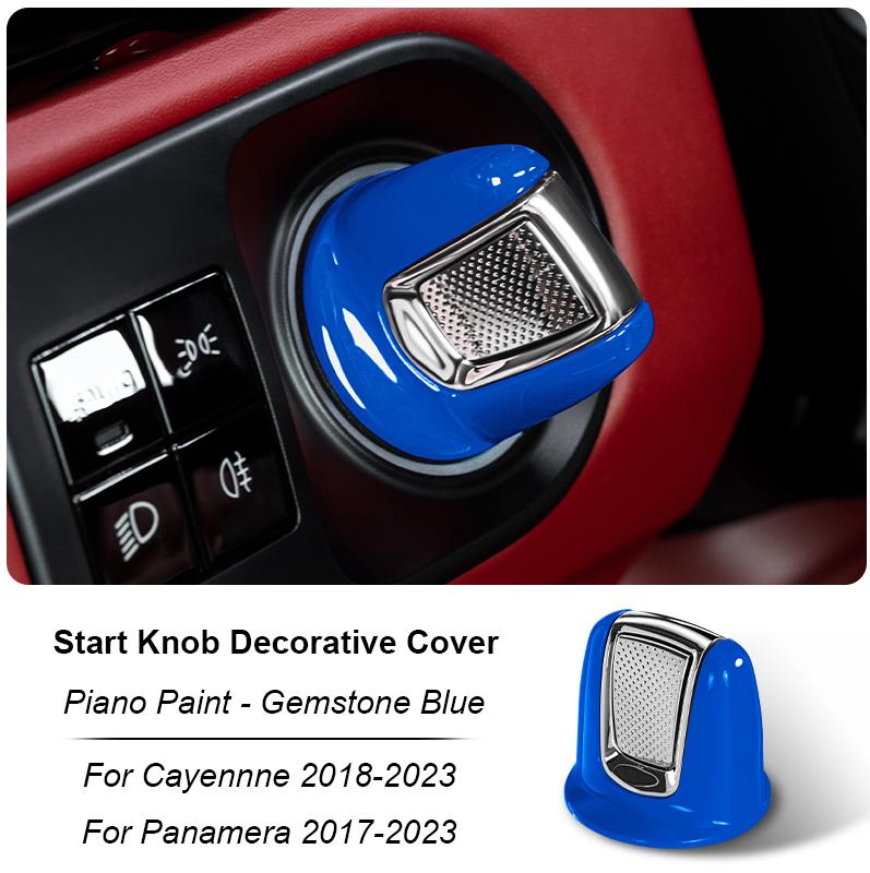 Multi-color Car Ignition Start Engine Stop Button Knob Bracket Decoration Cover For Porsche Cayenne 9YA.1 Panamera 971 2017-2023