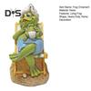 Strand Lounge Stuhl Nebel Figurine Harz Liegen Cartoon Frosch Statue Skulptur Home Office Desktop Indoor Outdoor Garten Dekoration Ornament