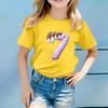 New Children 67 Number Pattern Print Kids T-Shirt Girls Clothing T-Shirts Round Neck Casual Comfortable Short Sleeve Clothing