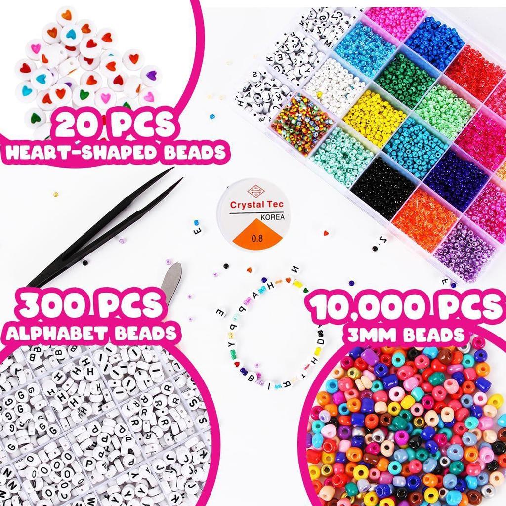 Diy Glass Rice Beads, Woven Bracelets, Necklaces, Earrings, Loose Beads Set, Random 24-Color Set.