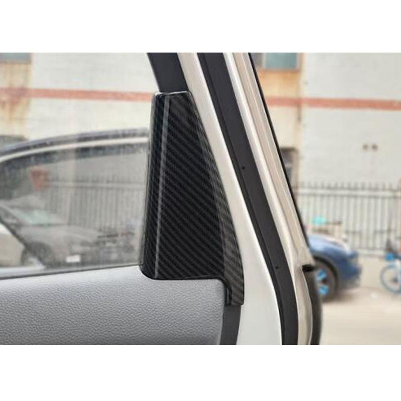 Car Rear Door Pillar Triangle Cover For Honda Fit Jazz     2024 Decoration Trim Frame Auto Interior Accessories