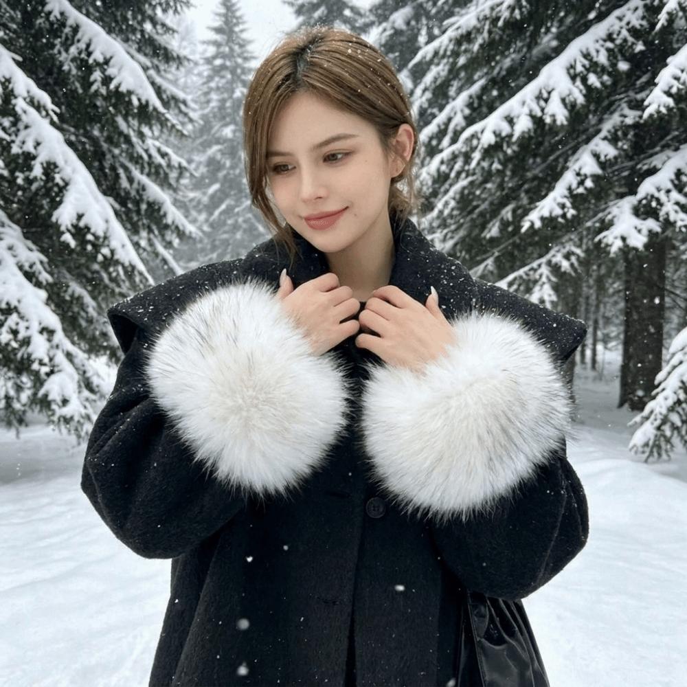 Soft Sleeve Cuffs Keep Warm Jacket Arm Warmers Durable Arm Warmer Sleeves Office