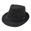 Spring And Summer Vacation Straw Hat Short Brim Visor Jazz Hat Men'S And Women'S Belt Buckle Beach Hat Hand-Woven Cool Hat