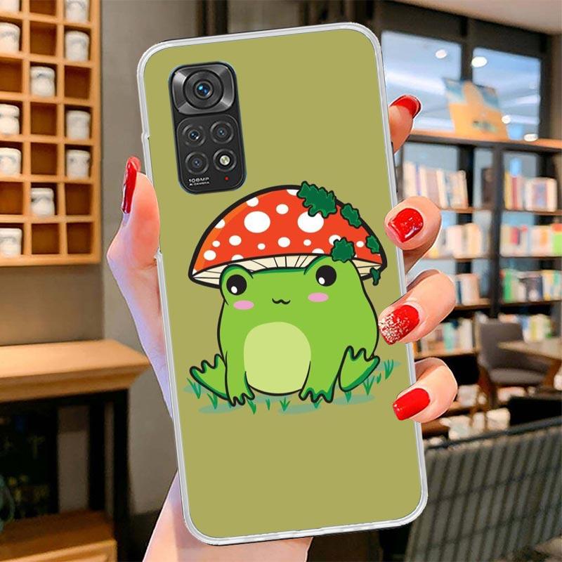 Cottagecore Frog Mushroom Kawaii Cover Phone Case For Xiaomi Redmi Note 15 14 13 12 11 10 Pro Plus 14S 12S 11S 11T 11E 10S Soft