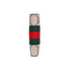 Gucci Vintage Logo Stripe Web Short Double Fold Wallet Men wallet Ebony Brown 408827-KHN4N-9791