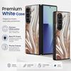 Watercolor Marble Case For Samsung Galaxy Z Fold 8 Ultra 7 6 5 Fold8 Fold7 Fold6 Luxury Leather Skin Hard Folding Phone Cover