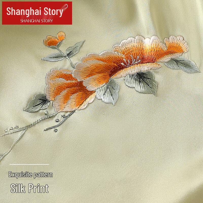 Shanghai Story 100% Mulberry Silk Hand-Embroidered Scarf Gift Set