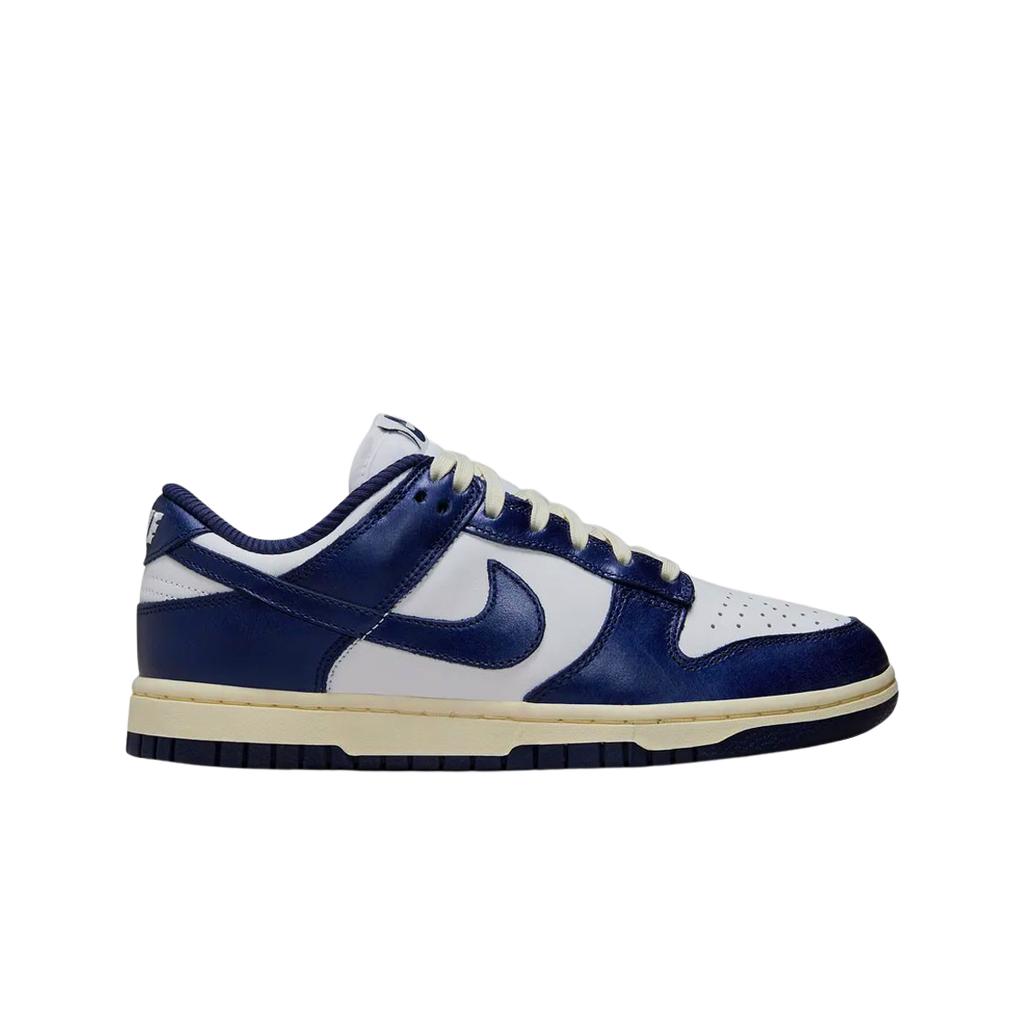 (w) Nike Dunk Low Prm Midnight Navy And White