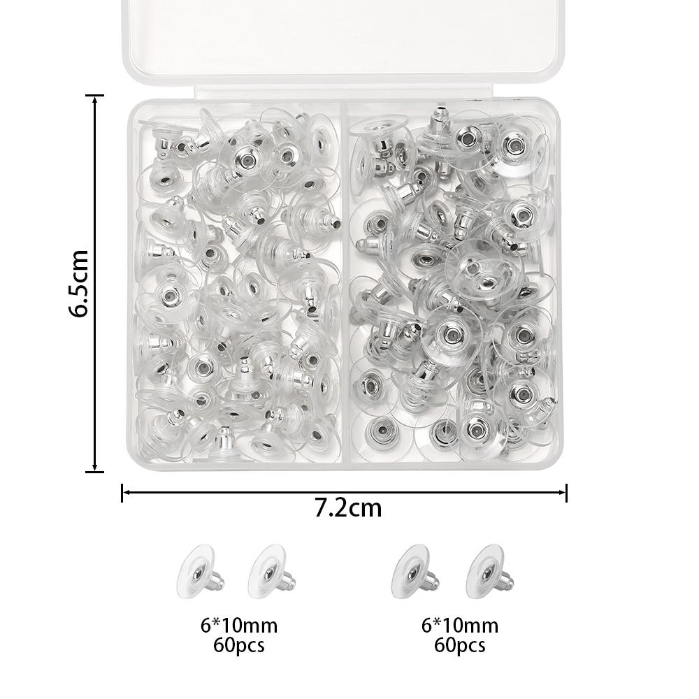 120 шт./Коробка Резиновые Заглушки для Серёг-Гвоздиков Заглушки для Серёг-Гвоздиков Аксессуары для Изготовления Серёг своими Руками Оптовая Продажа