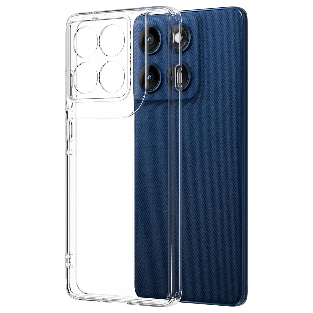 Für Motorola Edge 60 Pro 5G Klare Handyhülle TPU+Acryl Stoßfeste Handy-Rückabdeckung
