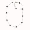 Objet213 Black Flower Line Necklace