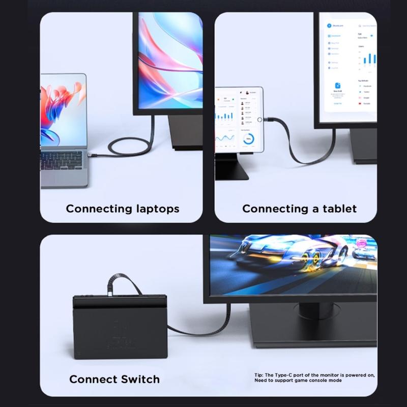 USB C Schnellladekabel Flaches Nylonkabel 240W Leistungsstarke Unterstützung Schnelle Datenübertragung Typ C Kabel