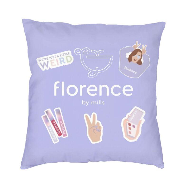 Florence By Mills Pillow Decoration Cute Millie Bobby Brown Cushion Decoration Salon Square Pillowcase Peach skin 18*18(CM)-1Pcs