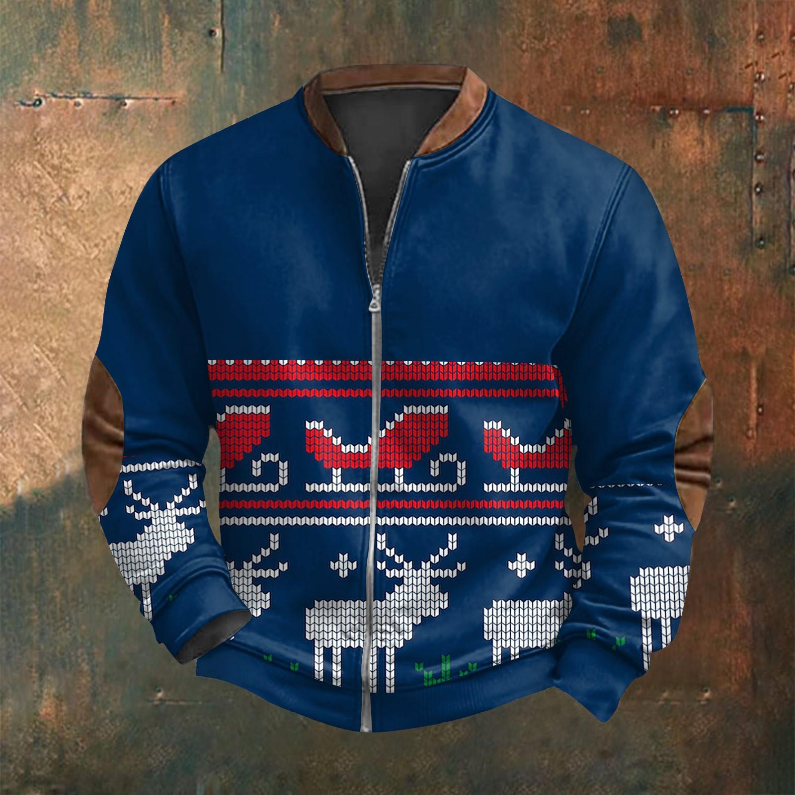 

Мужская повседневная толстовка в стиле ретро с градиентным принтом L синий