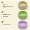 Solid Color Pets Plastic Dog Bowl Cat Food Bowl Round Single Thickened Eco-Friendly Dog Bowl Pet Supplies Dog Accessories