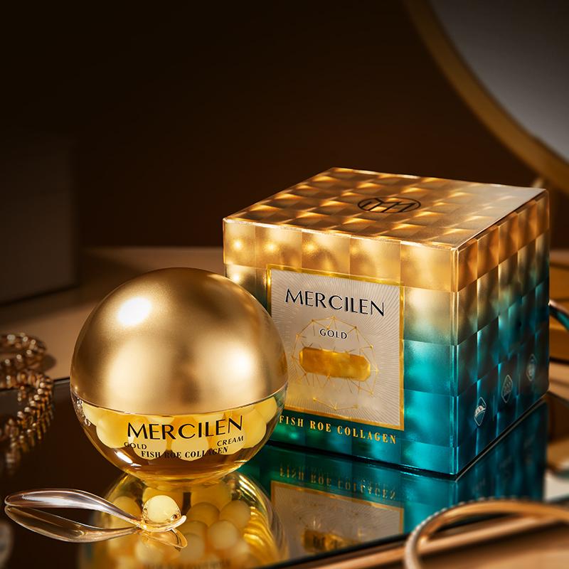 MERCILEN Caviar Collagen Gold Anti-Falten Creme Feuchtigkeitsspendende, Feuchtigkeitsspendende und Straffende Haut Gold Pillen Verbesserte Version Anti-Falten Creme