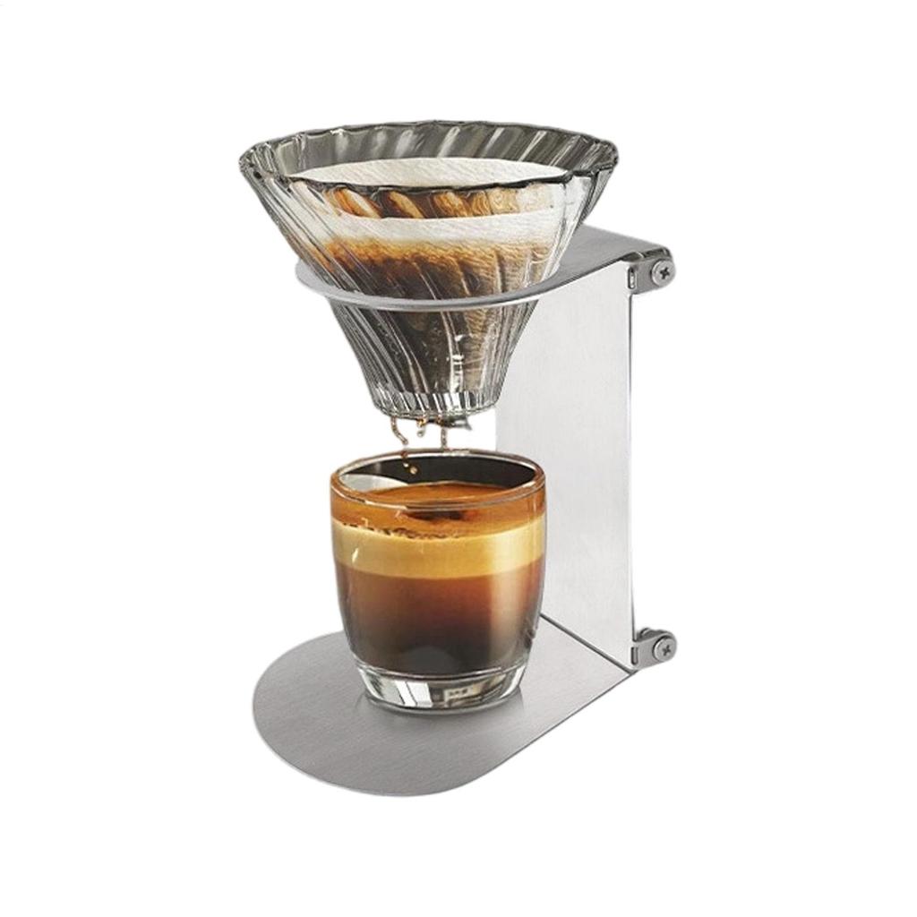 Stainless Steel Coffee Drip Holder Metal Pour Over Dripper Stand Espresso Coffee Machine Support Stand Cone Coffee Dripper Rack