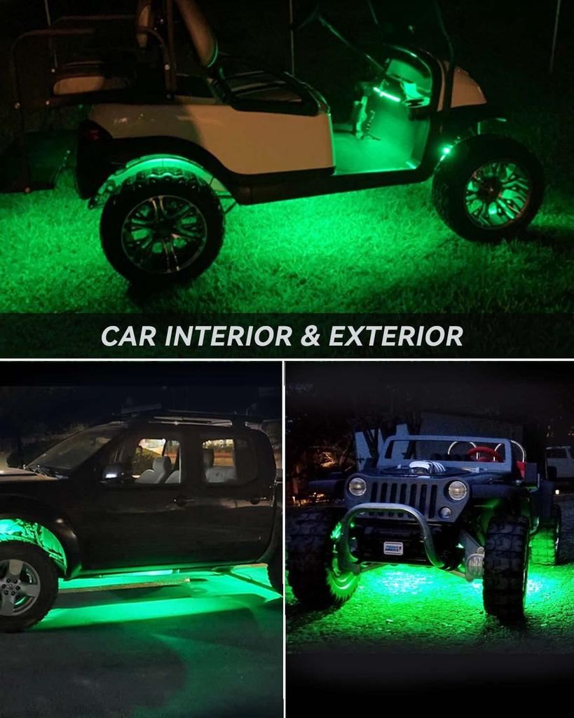 Can be connected to LED tape lights for inside the foot golf LED tape lights for high 4 pieces car, 60CM, footlights, lighting, motorcycle,