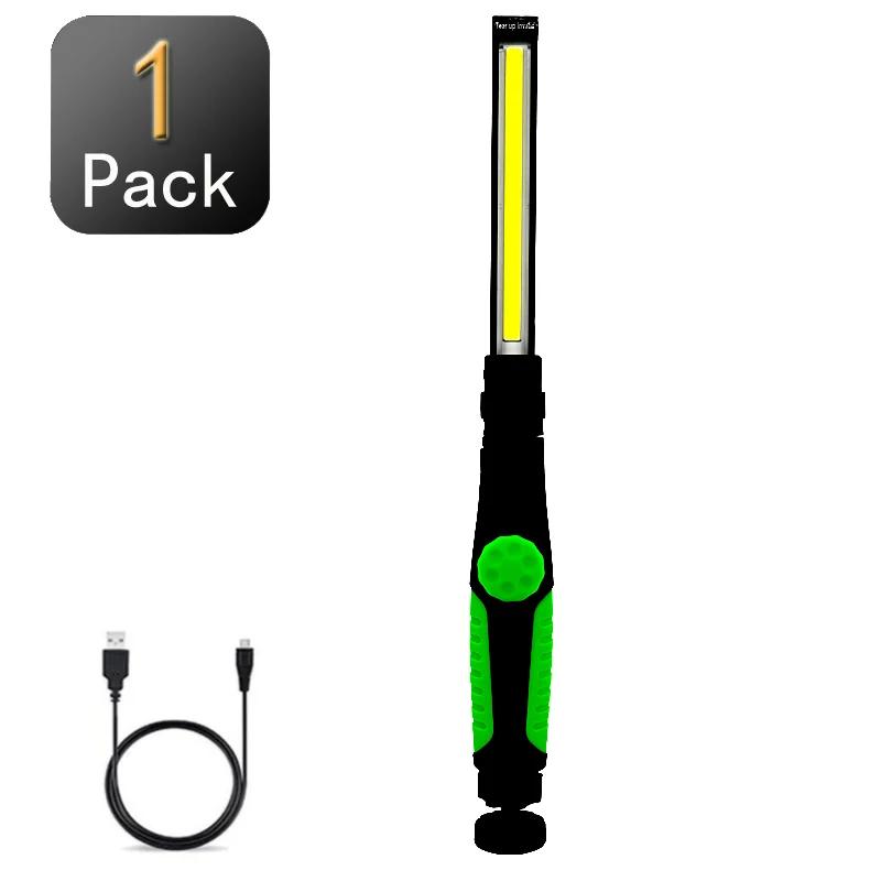 1/3Pcs Portable COB Work Light USB Rechargeable LED Flashlight with Magnetic Base for Car Repair, Home Garage, Emergency