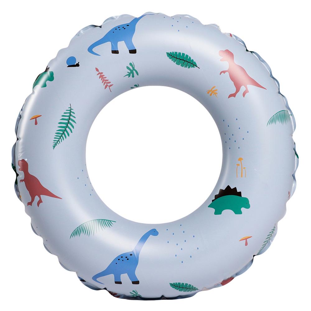 Anello gonfiabile da nuoto rétro a righe ispessito per bambini Xiao Lü - Design Oliva e Fiore di Ciliegio
