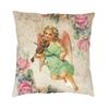 Victorian Angel Cushion Cover 45X45Cm Decoration 3D Print Vintage Angel Throw Pillow Case For Sofa Double Side