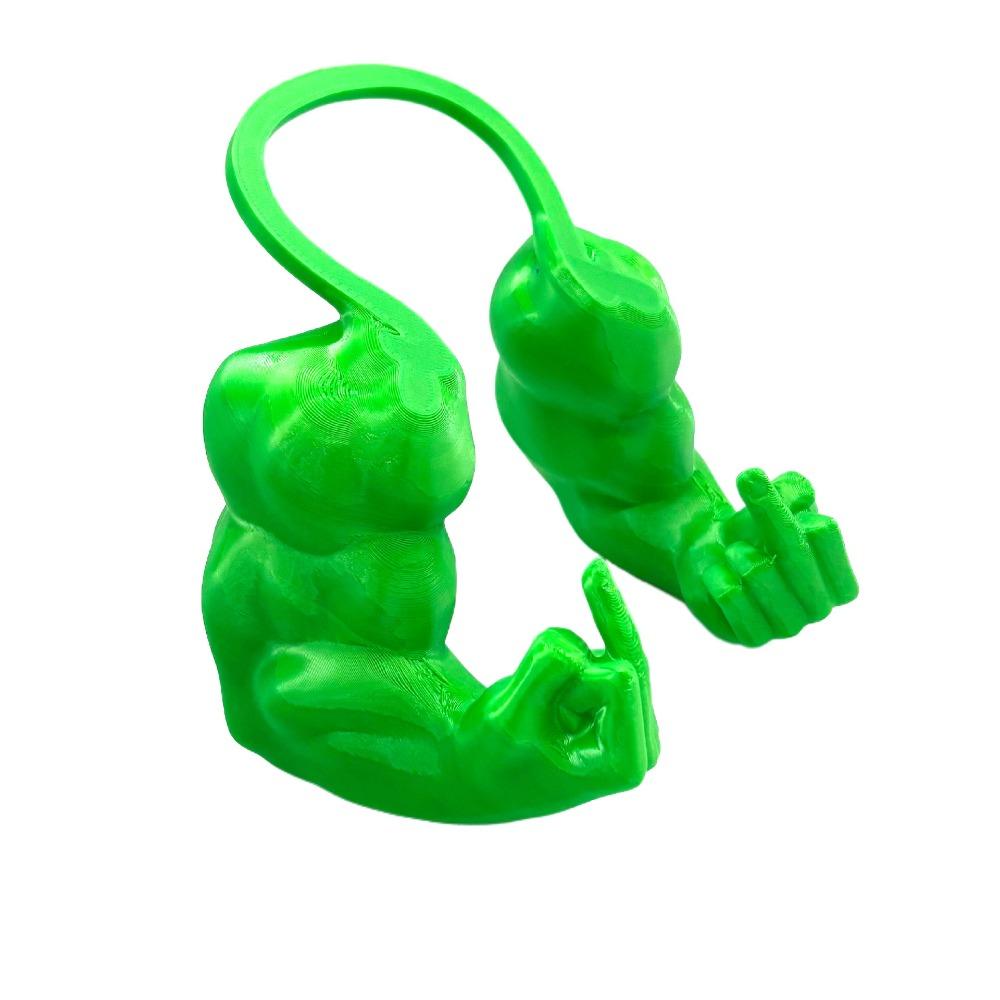 

Funny Finger Cat Muscle Arms Realistic 3D Printing Cat s Neck Arm Lightweight Cat Green Giant Arm Halloween Party зелений