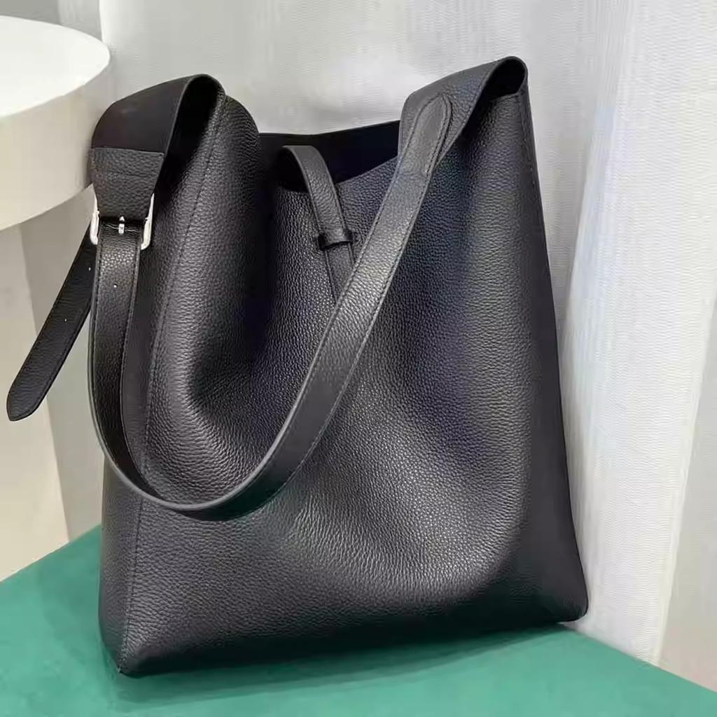 E Nova Bolsa Hobo Bolsa Tote Couro de Vaca Camada Superior Bolsa de Mão Grande Capacidade Bolsa de Mão de Couro Único Bolsa de Braço