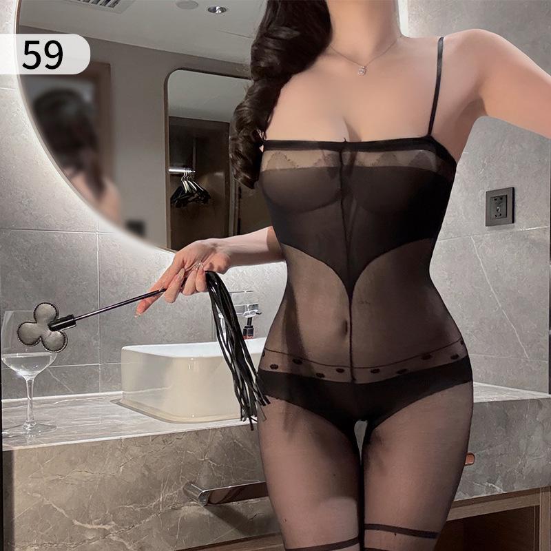 Passion Set: Sheer Open Crotch Fishnet Stockings