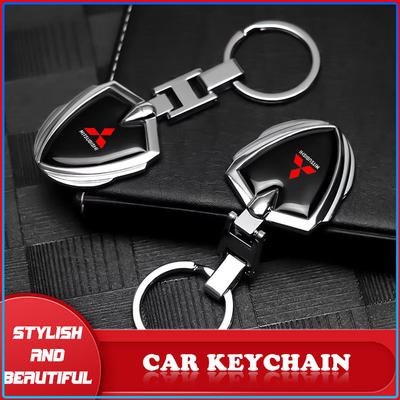 For Lancer 7 8 I200 Pajero Montero Sport Outlander ASX Mirage Eclipse Car Key Chain Keyring Pendant Metal Keychain Holder Accessories