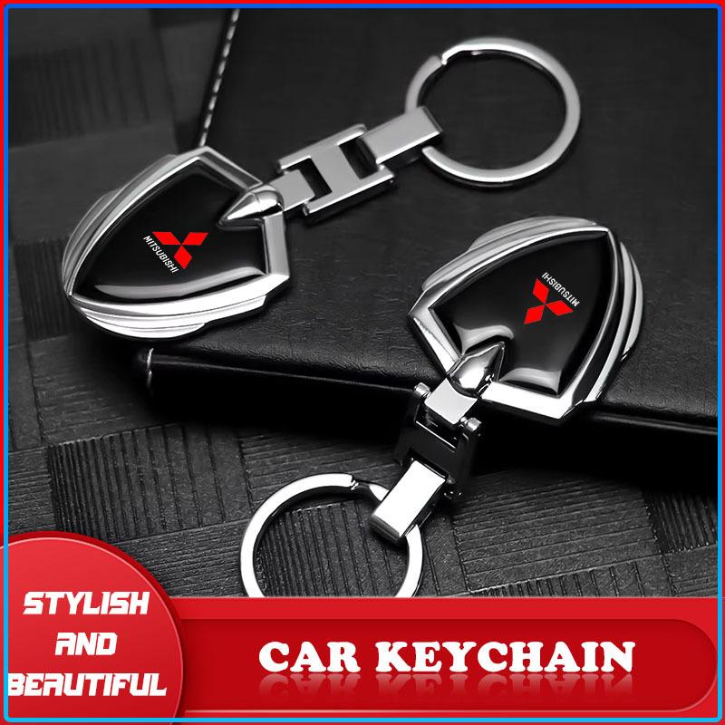 For Mitsubishi Lancer 7 8 I200 Pajero Montero Sport Outlander ASX Mirage Eclipse Car Key Chain Keyring Pendant Metal Keychain Holder Accessories
