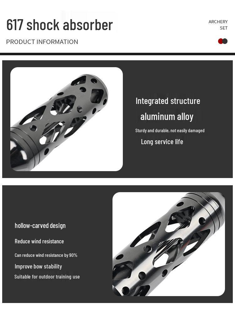 SP2000 Compound Bow Accessories: Shock Absorber, Five-Pin Sight, Whisker Biscuit Arrow Rest, Wrist Sling.