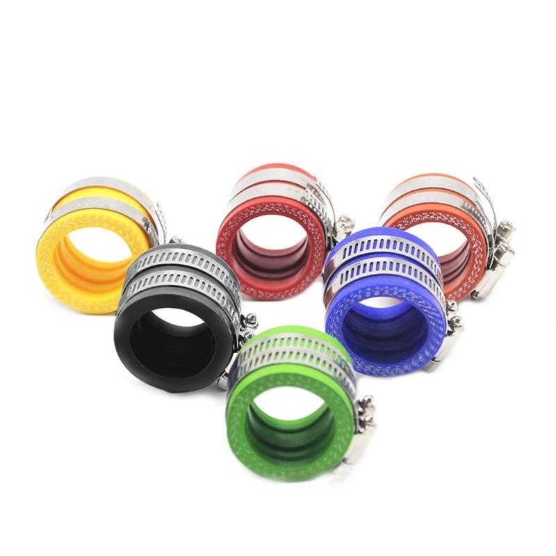 Red 35mm Carburetor Rubber Adapter Intake Manifold Adapter Double Fixation Designs Secure Connection for PE28/30 PWK28
