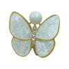 Butterfly Brooch With White Pearls And Crystal Accent Jewelry Accessories For Wedding Attire And Special Occasions