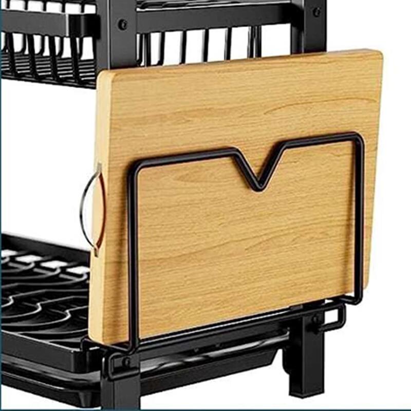 Ourunzhe 2-stöckiger Küchen-Geschirrtrockenständer