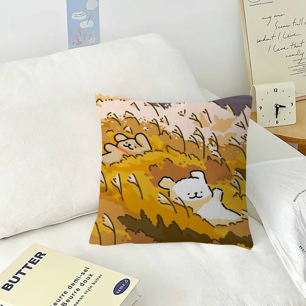 Cartoon Line Dog  Cushion Cover Decorative Pillow Sofa Home Decor case pillow cases