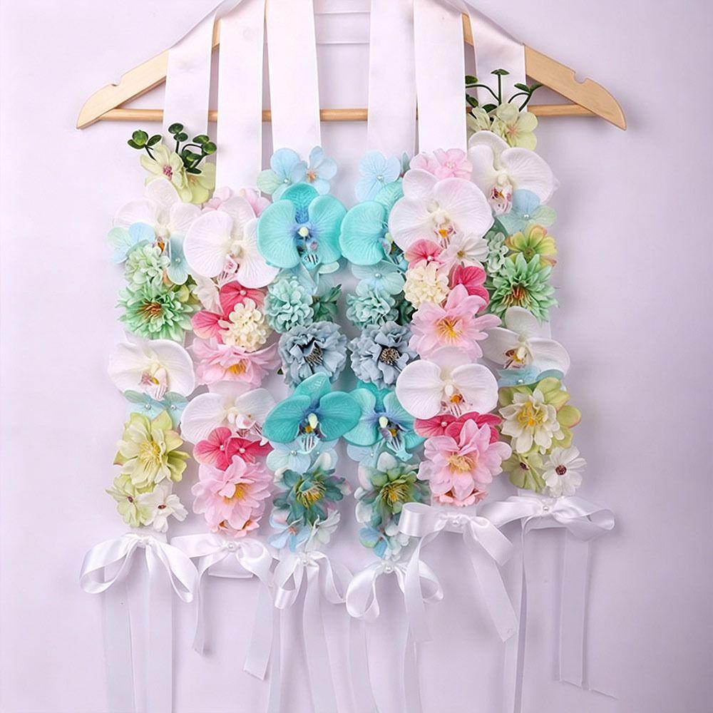 Elegant Style Satin Flower Shawl Artificial Flowers Flower Lei New Floral Sash Wedding