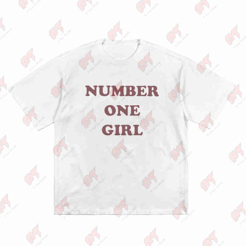 Number One Girl Rose Short Sleeve Tee  Cotton TShirt