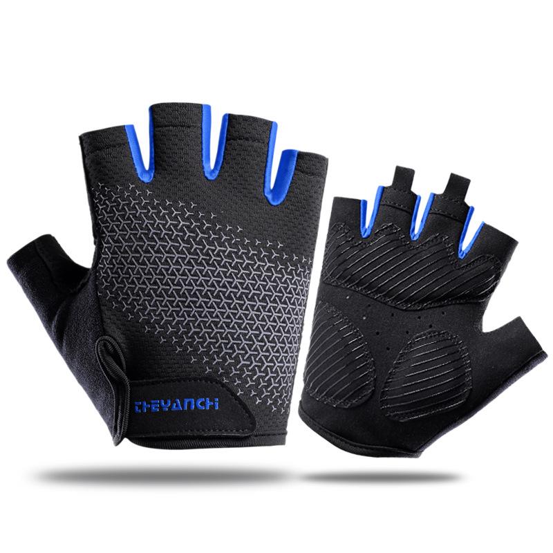 Non-slip Anti Half Finger Gloves Motorcycle Gloves Shock Fitness Cycling Breathable Men Women Half Finger Gloves Bicycle