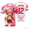 One Piece Tony Chopper Football Jersey Unisex Quick Dry Breathable Short Sleeve Tee Fashion Streetwear Sport Tops