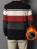 Men's Winter Chenille Sweater - Round Neck, Warm Velvet-Lined, Thick Knit Base Layer for Middle-Aged Men