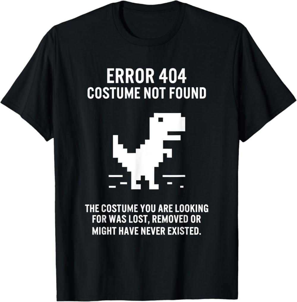 NEW LIMITED Halloween Error 404 Costume Not Found Coding Programmer Geek T-Shirt S разноцветный